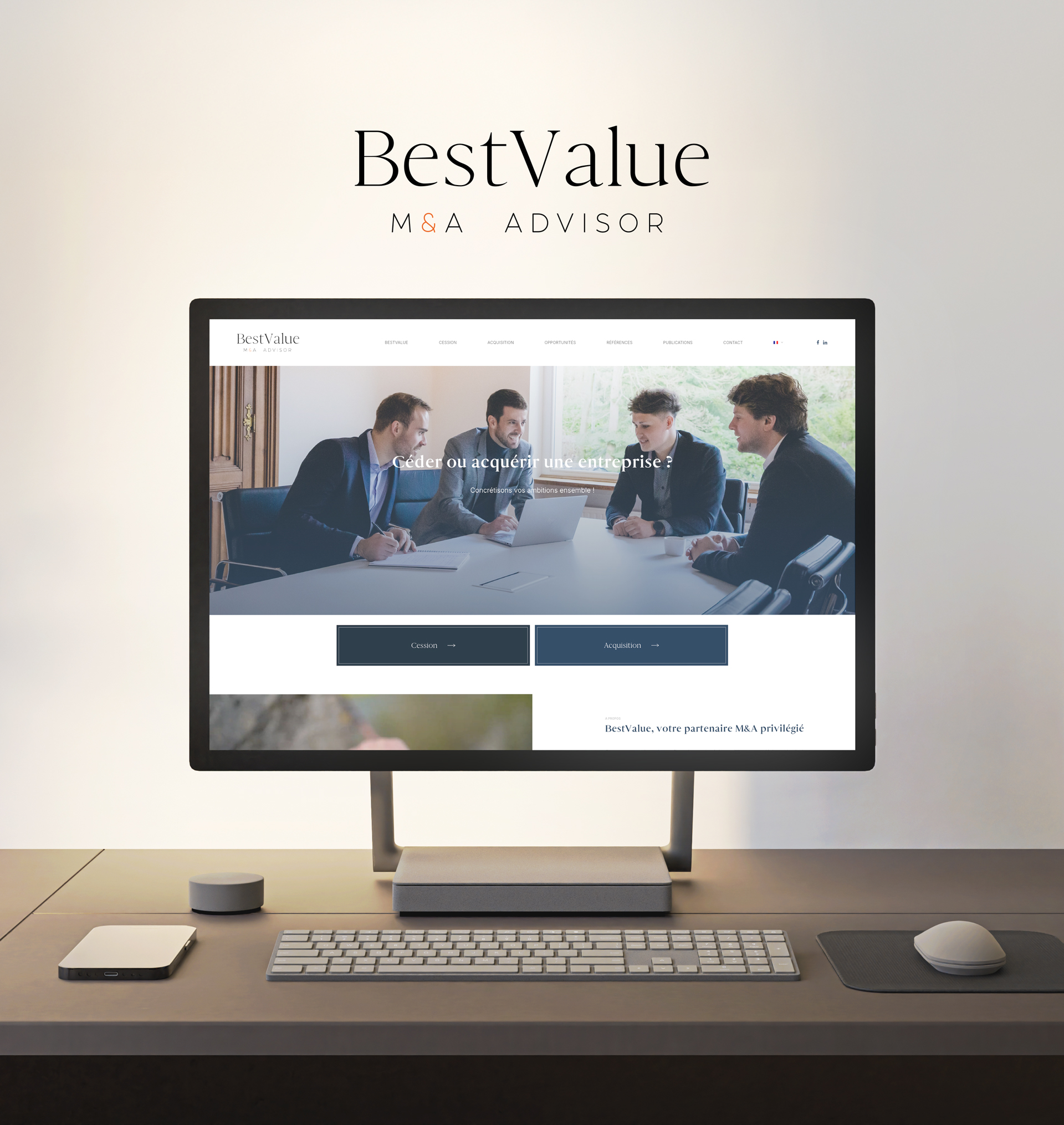 Création du site internet de BestValue par LWS, agence web située à Heusy